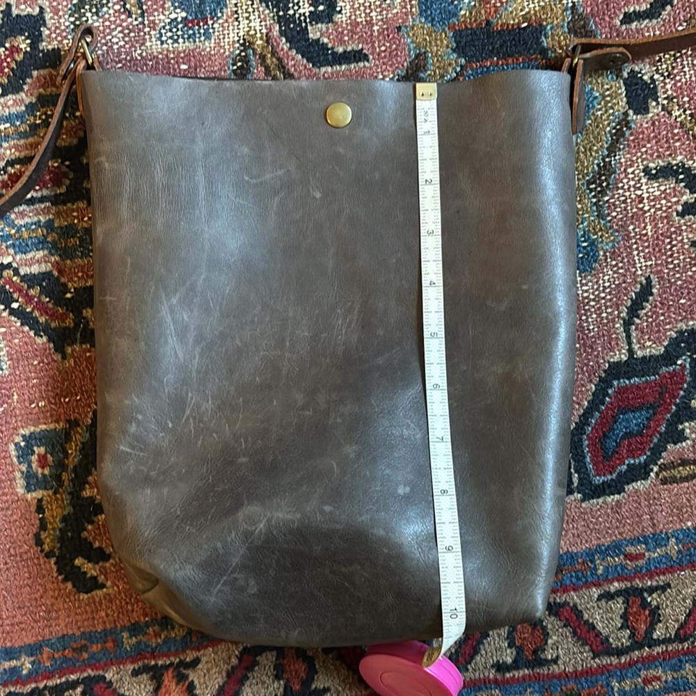 New Handmade Brownish Gray Leather Crossbody from Etsy Small Business - Picture 8 of 8